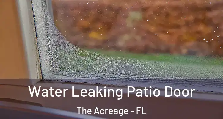 Water Leaking Patio Door The Acreage - FL